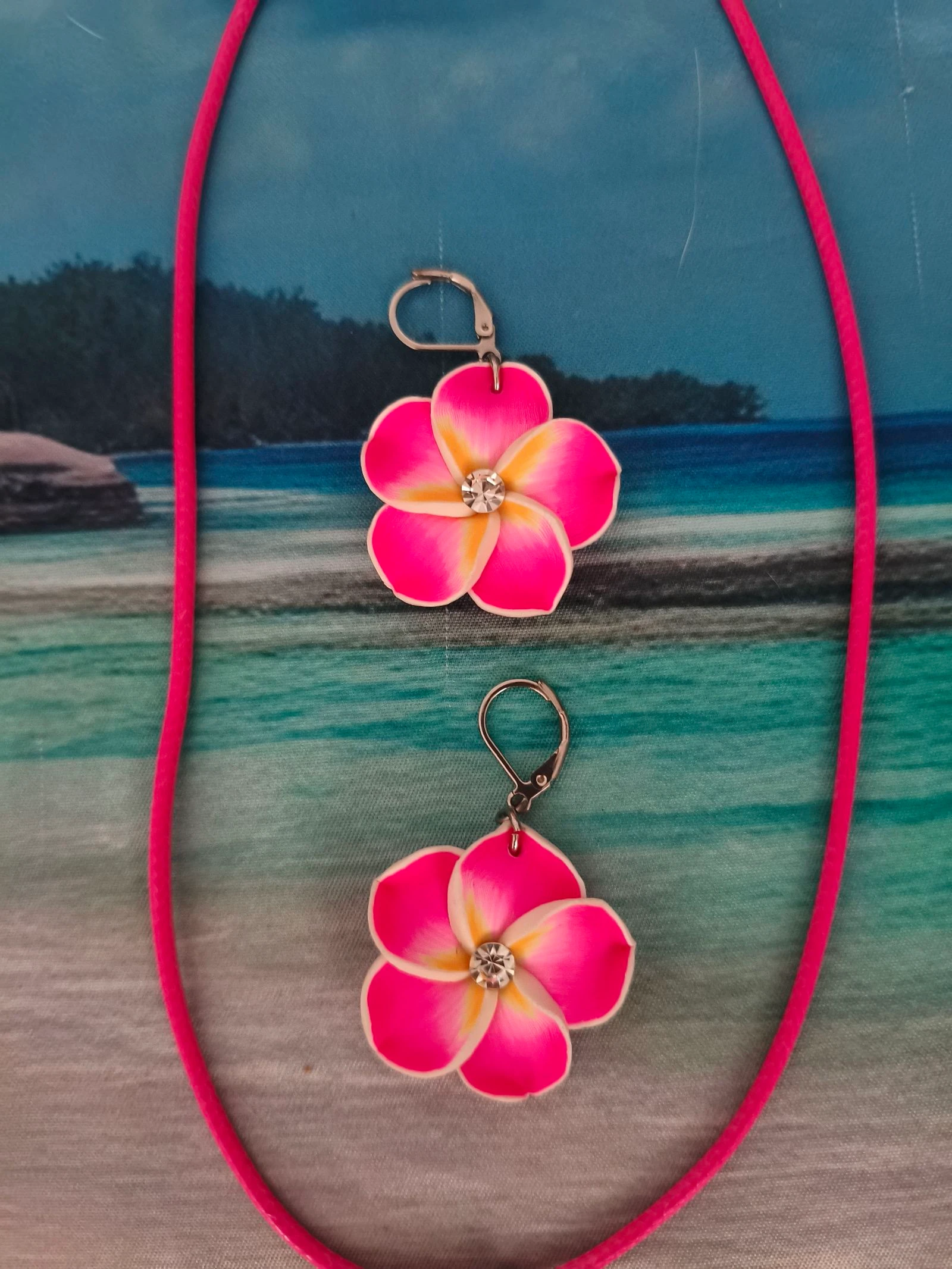 Collier en oorbellen vintage TBE – photo 2